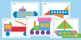 2D Flashcards - Pictures of Shapes for Toddlers & Children