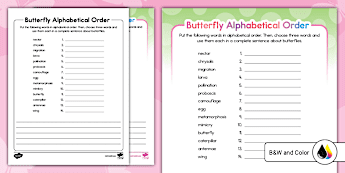 Alphabetical Order Worksheets | twinkl.com