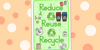 Eco And Recycling Reduce Reuse Recyle Display Poster - posters