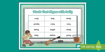 Rhyming Words Word Mat • Twinkl.ca