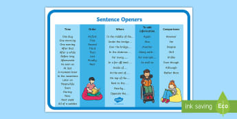 sentence starters for kids