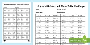 Challenge Area Multiplication and Division Primary Resources - KS