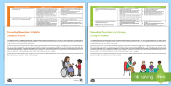 Exceeding Descriptors in Literacy and Maths - Looking for Evidence - ELG, EYFS, Early Years, Exceeding, descriptors, Moderation, Moderation evidence, evidence, moderatin, exceeding descriptors, exceeding descriptors in literacy and mathematic
