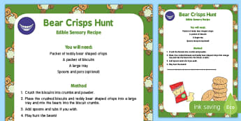 Bear Crisps Hunt Edible Sensory Recipe