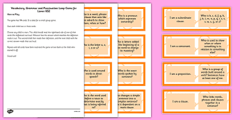 Vocabulary Loop Grammar Loop Cards | twinkl.com.au