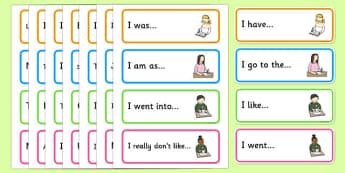 Interesting Sentence Starters Displays 