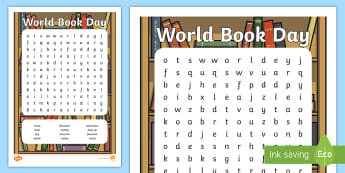 World Book Day Word Search - wordsearch, world day activity, world book day busy work, world book day guided reading, world bookd