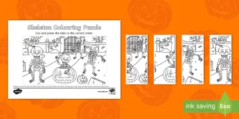 Skeleton Strip Halloween Skeletons | twinkl.com.au
