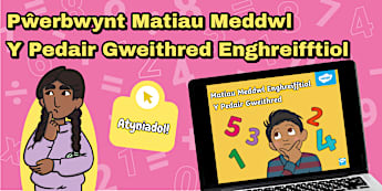 Pŵerbwynt Matiau Meddwl: Y Pedair Gweithred Enghreifftiol