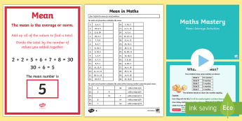 Mean Worksheets | twinkl.co.uk