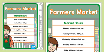 Market Activity Booklet to Support Teaching of Market Day