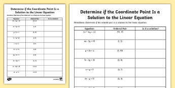 Linear Equations | twinkl.com