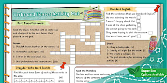 Verbs and Tenses Activity Mat (Ages 7 - 9)