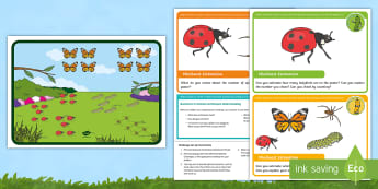EYFS Maths Counting Chilli Challenges: Minibeast Estimation 