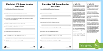 Charlotte's Web Differentiated Reading Comprehension Activity - Aesop's fables
