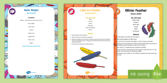 Maths: Weight Sensory Bin and Resource Pack - Maths, Mathematics, weight, Sensory Play, heavy, light, shape space and measure