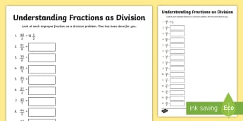 division as fractions word problems worksheet worksheet