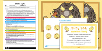 Easter Chick Counting EYFS Busy Bag Plan and Resource Pack - Easter, chicks, counting, busy bag, EYFS, plan, counting to 5
