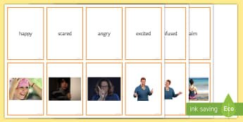 Emotions Photo Matching Cards - feelings, social skills, understanding, activity, new friends