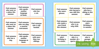 'Get To Know You' Games and Activities | Year 5-6 Resources