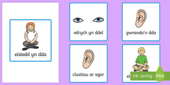 Good Listening Welsh Cards | Twinkl Resoruces | Wales