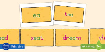 Grade 2 Phonics: oo and ee Word Wall Cards (professor feito)