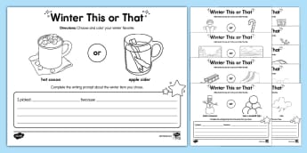 Kindergarten Winter Writing Prompts | Resource | Twinkl USA