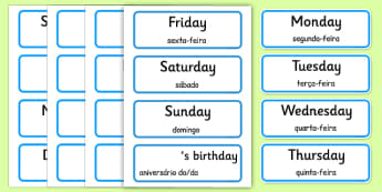 Days of the Week in Portuguese - A Dica do Dia, Free Portuguese Classes