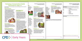 Childrens' Communication and Language Development (3-5) | Early Years ...