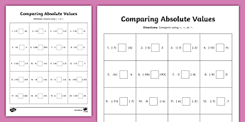 Absolute Value Worksheets | twinkl.com