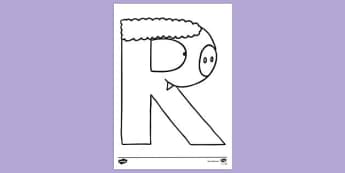 Letter 'R' Colouring | Letter R Craft for Preschoolers