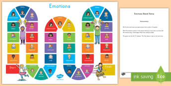 Emotions Board Game - Classroom Resource - Twinkl