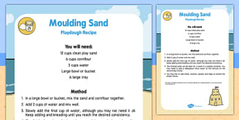 Moulding Sand Playdough Recipe