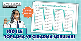 100 ile Toplama ve Çıkarma Soruları