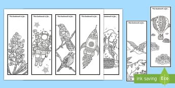 Printable Bookmarks to Colour in - Mindfulness