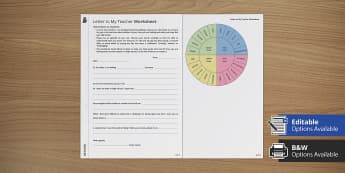 Letter to My Teacher Transition Letters - Beyond Transition