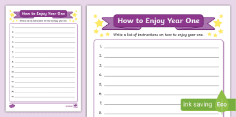 Year 1 Instructions | twinkl.com.au