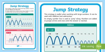 differentiated jump strategy subtraction questions worksheet