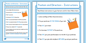 Maths Position Lesson Mathematics Positions | twinkl.co.uk