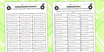 adding three one digit numbers new 2014 curriculum