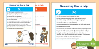 Stammering Strategy Sheet