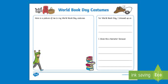 World Book Day Costumes Worksheet