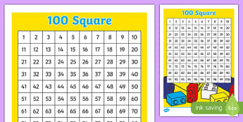 100 Squares and Number Squares - Maths Resources - Twinkl