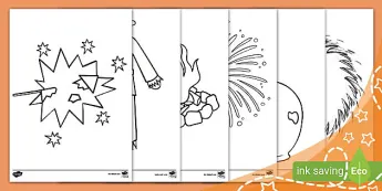 Bonfire Night Colouring Pages | twinkl.com.au