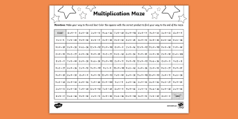Multiplication Maze Worksheets | twinkl.com