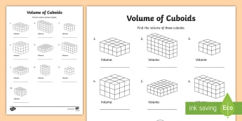 Volume Worksheets – Maths Volume Resources – KS2