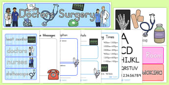 Doctors' Surgery Role Play Pack - doctor, hospital, roleplay, pack
