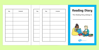Reading Diary - Reading Record Booklet - Reading record, record book, reading booklet, reading, literacy, read, parent, reading books