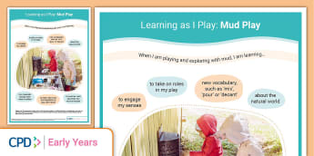 Learning as I Play: Mud Play (Poster) | CPD | Early Years