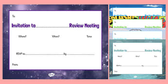 KS2 Person Centred Review Invitation - person, centred, review, invitations, ks2